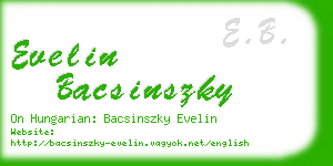 evelin bacsinszky business card
